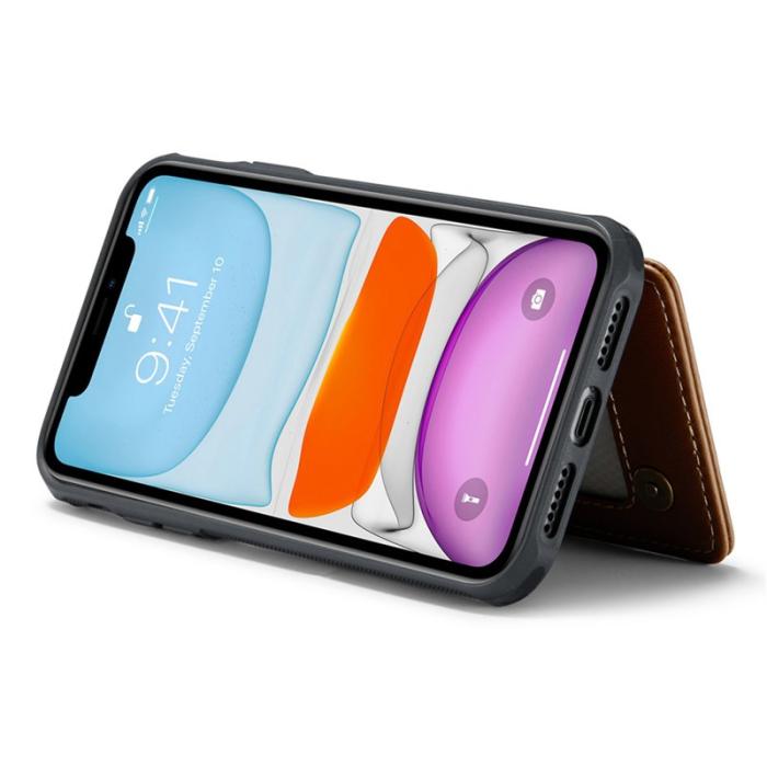 Caseme - CASEME C22 iPhone 11 Fodral KonstLäder RFID-Skydd - Brun
