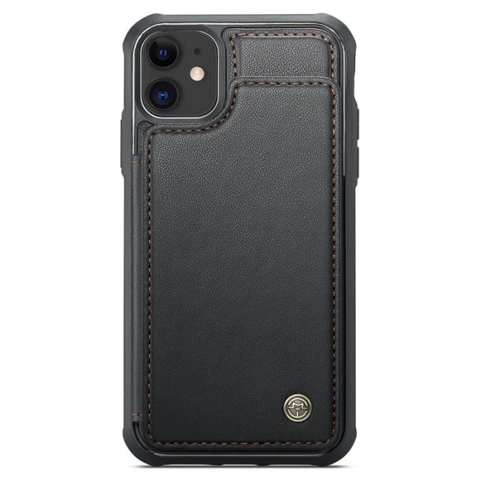 Caseme - CASEME C22 iPhone 11 Fodral Konstläder med RFID, Svart