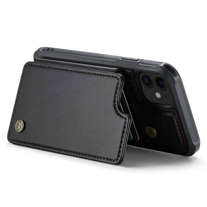 Caseme - CASEME C22 iPhone 11 Fodral Konstläder med RFID, Svart