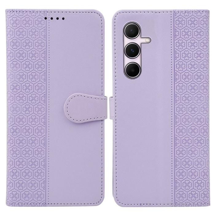 OEM - Mobilskal till Samsung Galaxy S26 Plus Magnetlås Fyrklöver KonstLäder - Lila