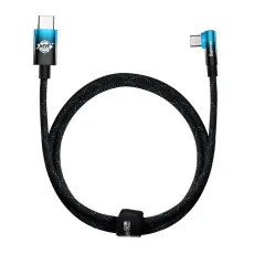 BASEUS - Baseus Elbow USB USB-C till USB-C kabel 100W 1m - Blå