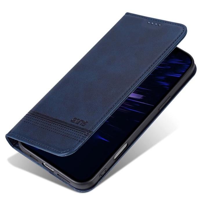 AZNS - AZNS iPhone 16 Plus Plånboksfodral Konstläder - Blå