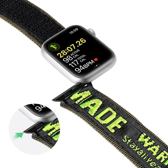 Dux Ducis - Dux Ducis Apple Watch 4/5/6/7/8/SE/Ultra (49/45/44/42mm) Armband Nylon - Grön