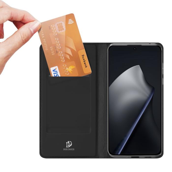 Dux Ducis - DUX DUCIS Xiaomi 15T Fodral Skin Pro Series KonstLäder - Svart