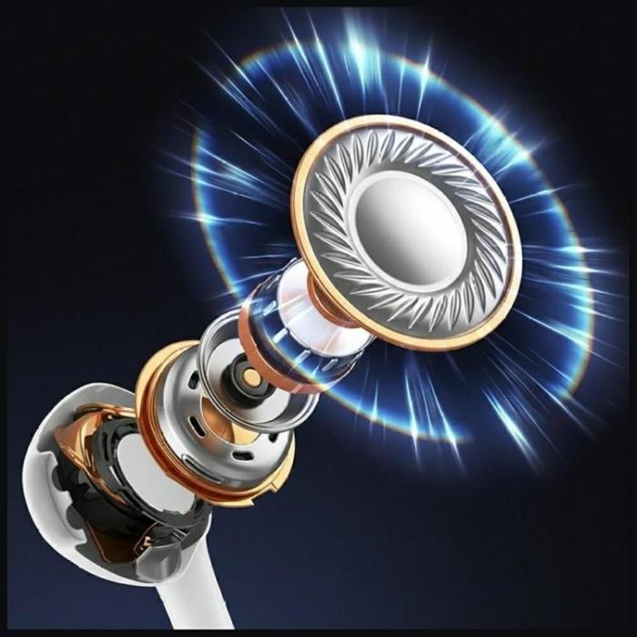 USAMS - USAMS In-Ear Stereo Hörlurar USB-C 1.2m EP-50 - Vit