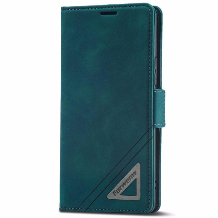 FORWENW - FORWENW F3-Series Konstläder Plånboksfodral för Samsung Galaxy A32 5G - Cyan