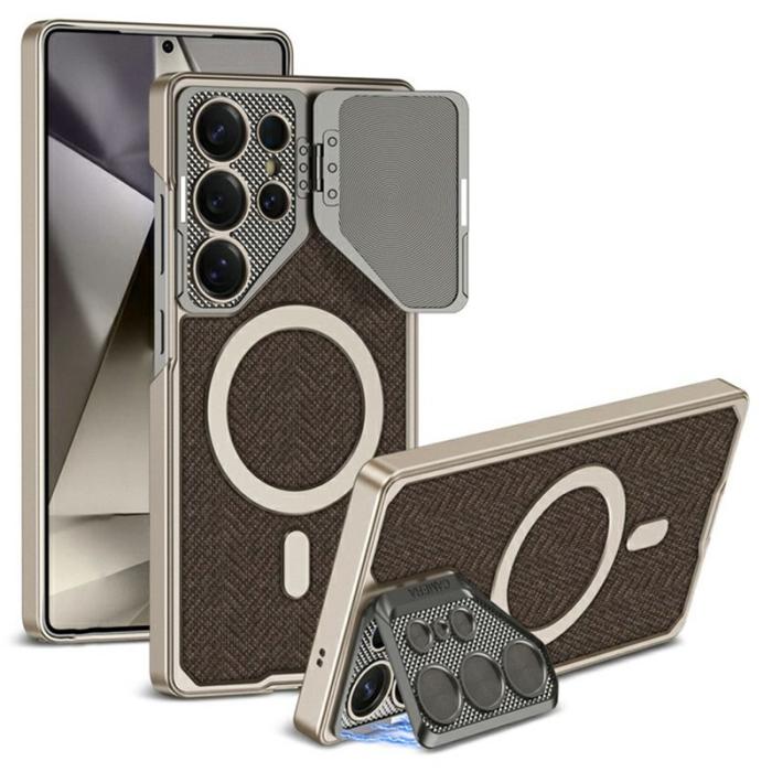 GKK - GKK Samsung Galaxy S24 Ultra Fodral KonstLäder - Brun