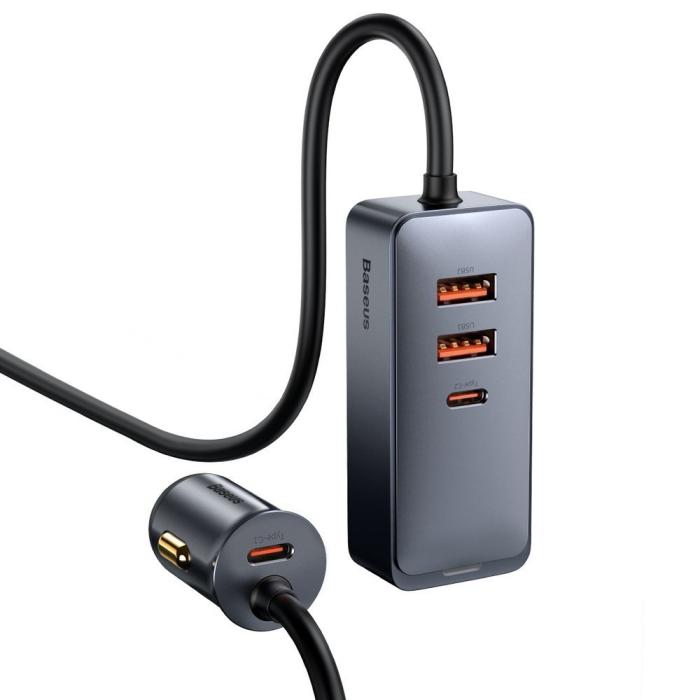 BASEUS - Baseus 2x USB / 2x USB-C billaddare 120W