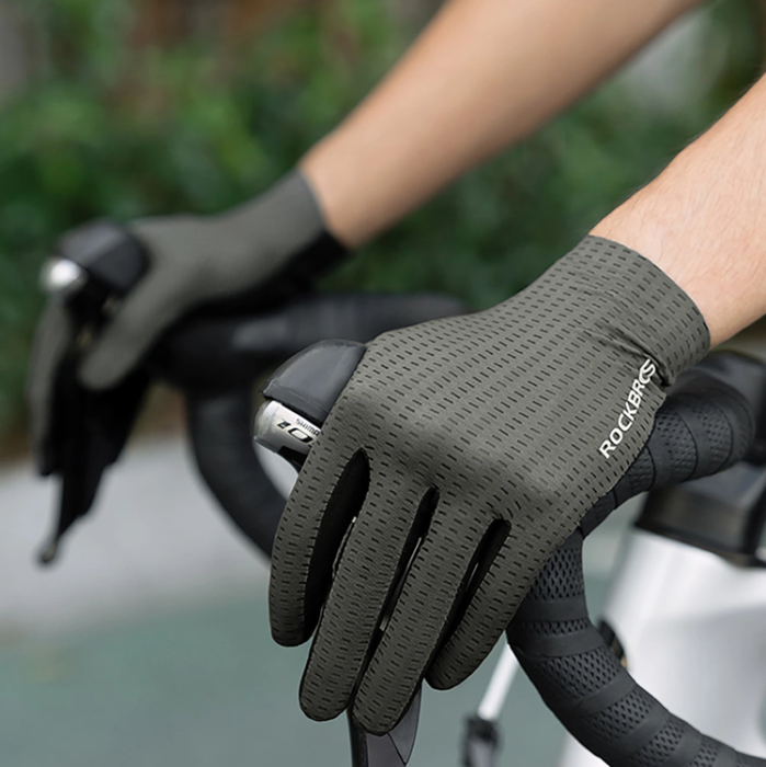 Rockbros - Rockbros Andas Cykelhandskar med Full Finger, Storlek: S - Grön