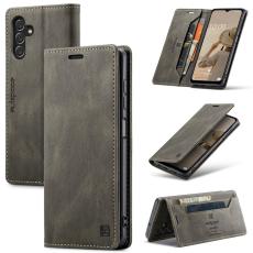 AUTSPACE - AUTSPACE A01 Flip Leather Fodral f&ouml;r Samsung Galaxy A14 - Brun