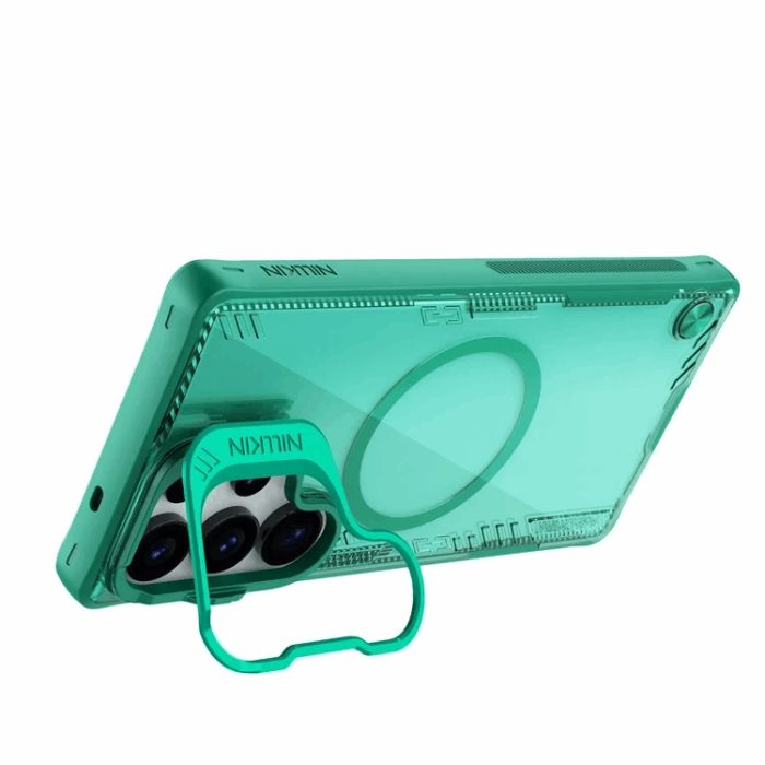 Nillkin - Nillkin Galaxy S25 Ultra Mobilskal Magsafe Iceblade Prop - Grön/Clear