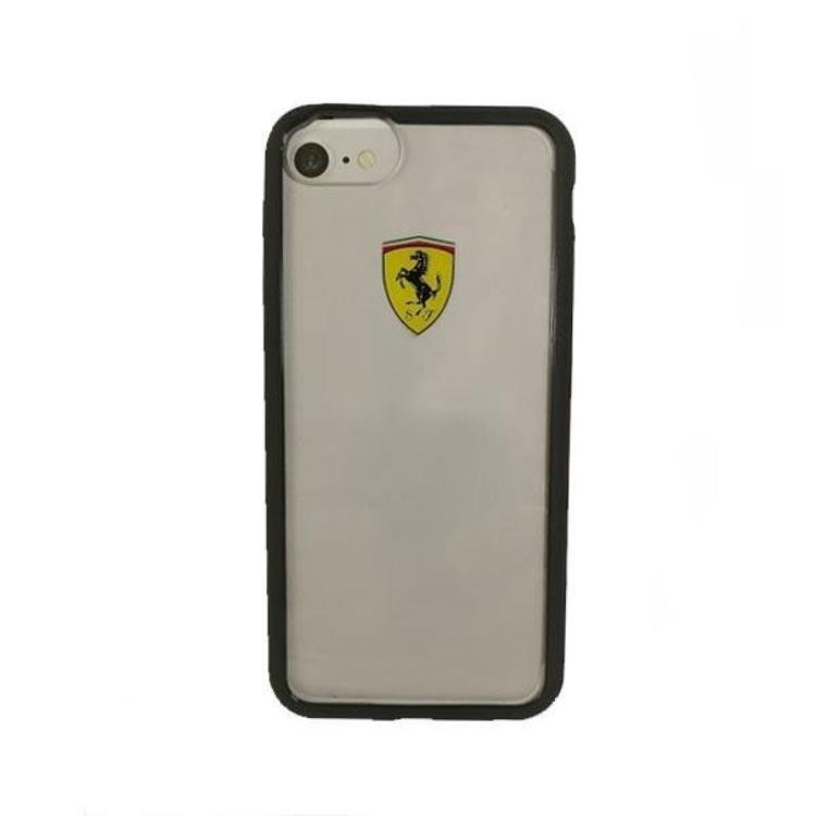 Ferrari Hardcase Mobilskal iPhone 7 / 8 / SE 2020 - Transparent / Svart