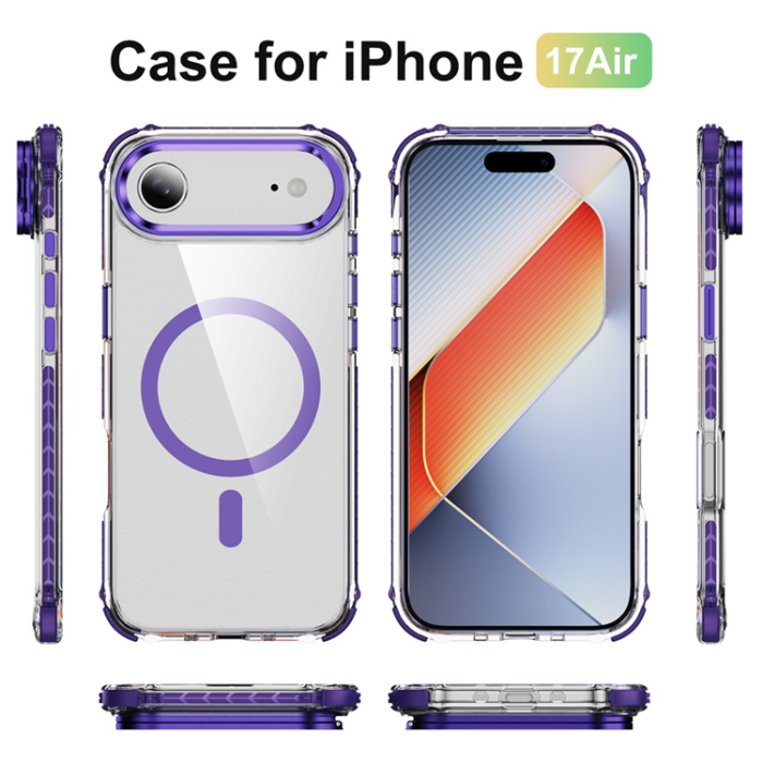 A-One Brand - iPhone 17 Air Mobilskal MagSafe Kickstand - Lila