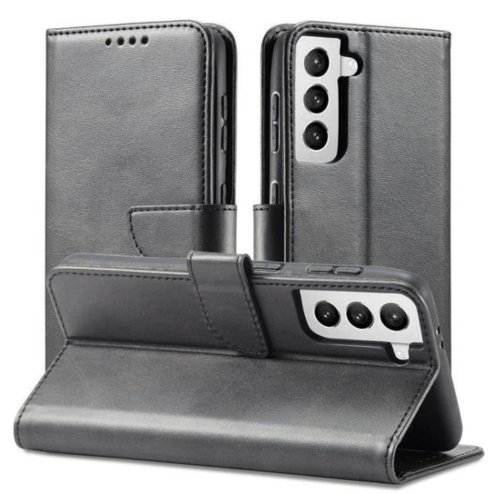 UTGATT5 - Magnet Elegant Kickstand Fodral Samsung Galaxy S21 Ultra 5G - Svart