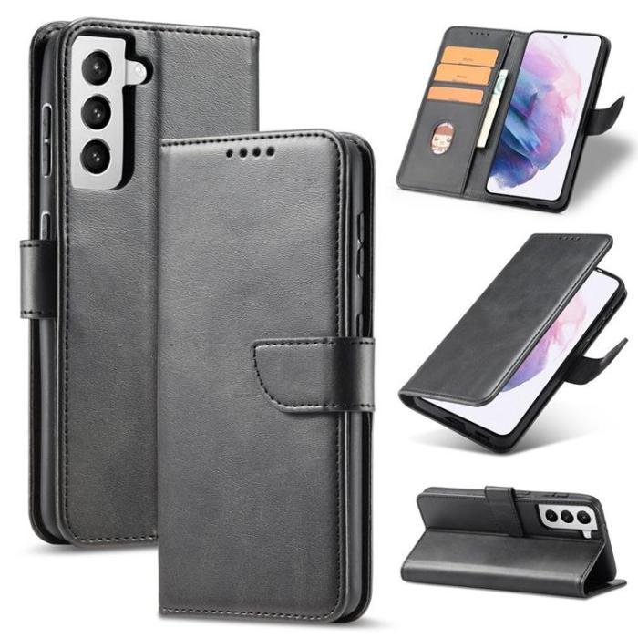UTGATT5 - Magnet Elegant Kickstand Fodral Samsung Galaxy S21 Ultra 5G - Svart