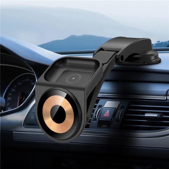 OEM - Instrumentbräda Bilhållare 15W 2IN1 - Svart
