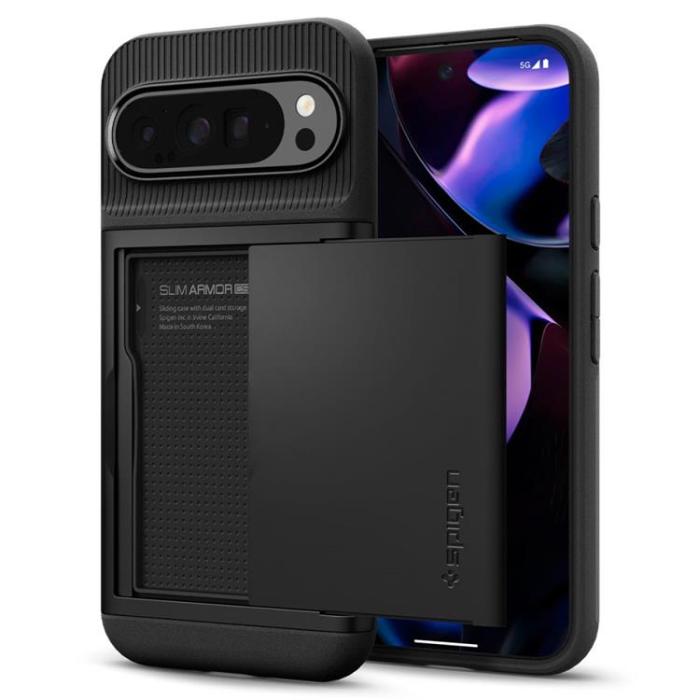 UTGATT - Spigen Google Pixel 9 Pro XL Mobilskal Slim Armor CS - Svart