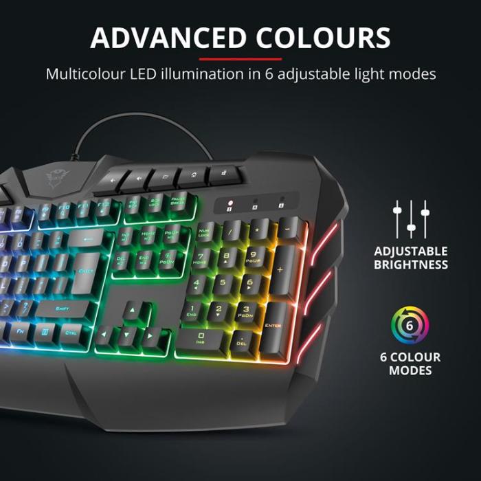 UTGATT1 - TRUST GXT 853 Odyss Semi-mechanical Keyboard Nordis