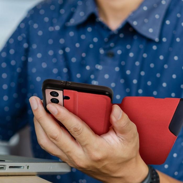 UTGATT1 - Samsung Galaxy A13 5G Fodral Smart View Magnet Konstläder