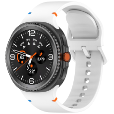 A-One Brand - Galaxy Watch 8/8 Classic (40/44/46mm) Armband Stitching Line Decor - Vit