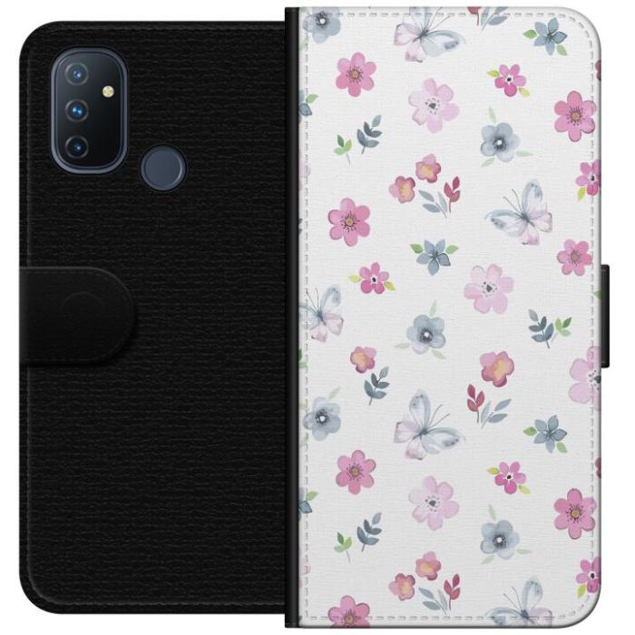 iSecrets - Plånboksfodral till OnePlus Nord N100 med Blommor och fjärillar