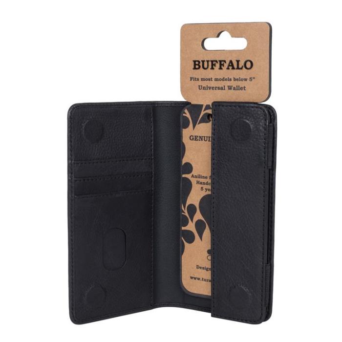 BUFFALO - BUFFALO äkta läder Mobilfodral Universal upp till 5