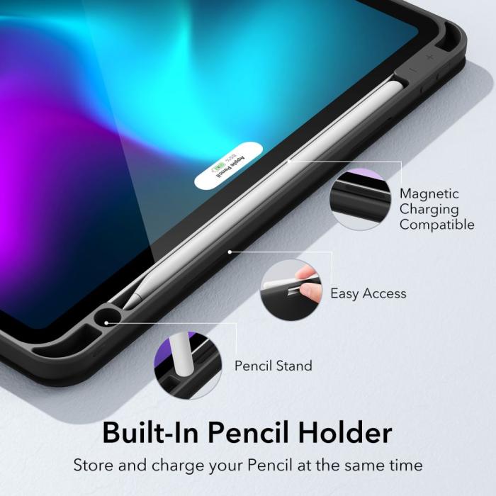 ESR - ESR iPad Pro 11 (2022/2021) Fodral Rebound Pencil - Svart