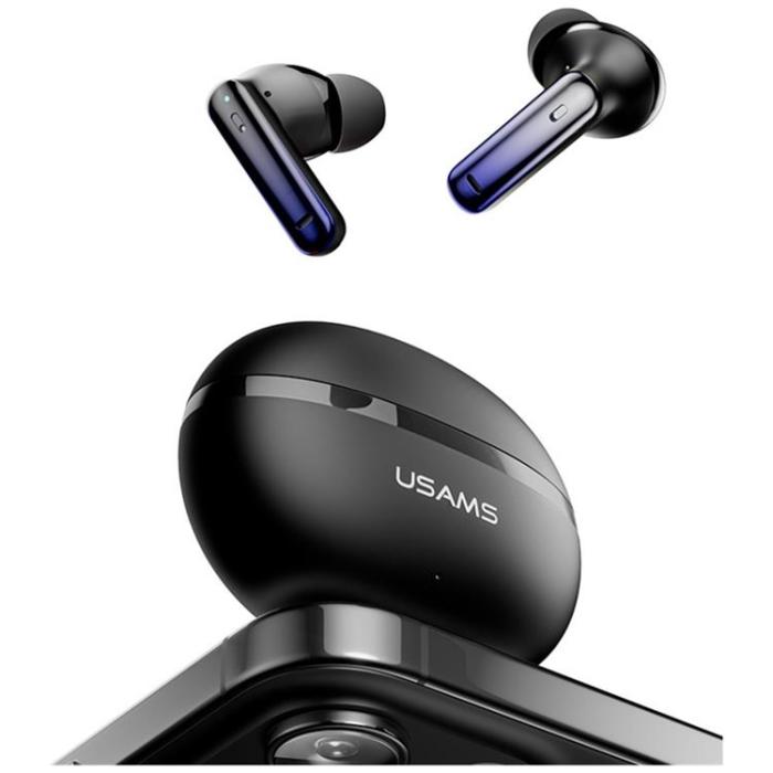 USAMS - USAMS TWS In-Ear Hörlurar Bluetooth ANC ENC Echo E02 - Svart