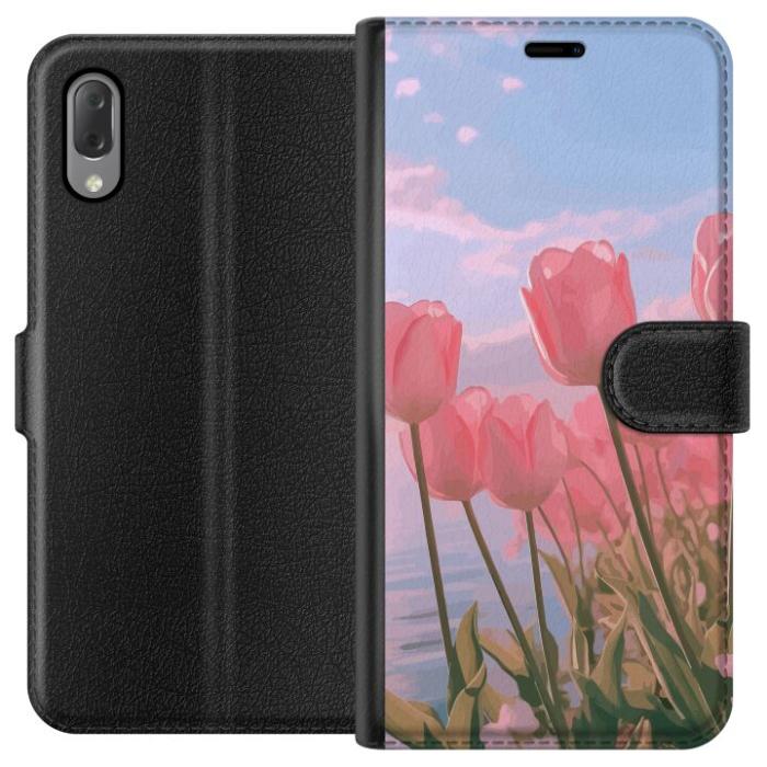 iSecrets - Plånboksfodral till Sony Xperia L3 med Rosa Tulpaner