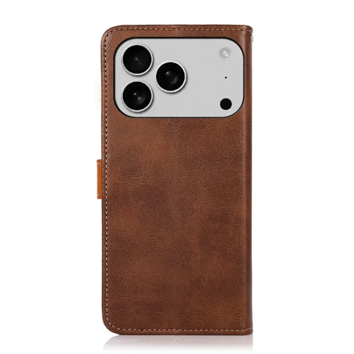 KHAZNEH - KHAZNEH iPhone 17 Pro Max Plånboksfodral Läder Stativ