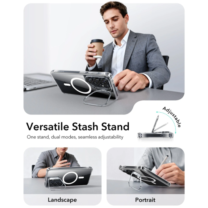 ESR - ESR Mobilskal För Galaxy S26 Ultra Magsafe Classic Hybrid Kickstand - Clear