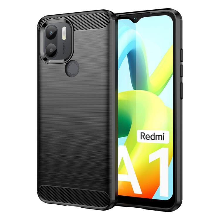 Xiaomi Redmi A1 Plus Skal Silicone Carbon - Svart | 2353 | AlltMobil