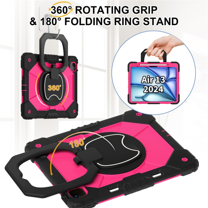 A-One Brand - iPad Air 13(2025/2024) Skal Kickstand - Svart/Rosa