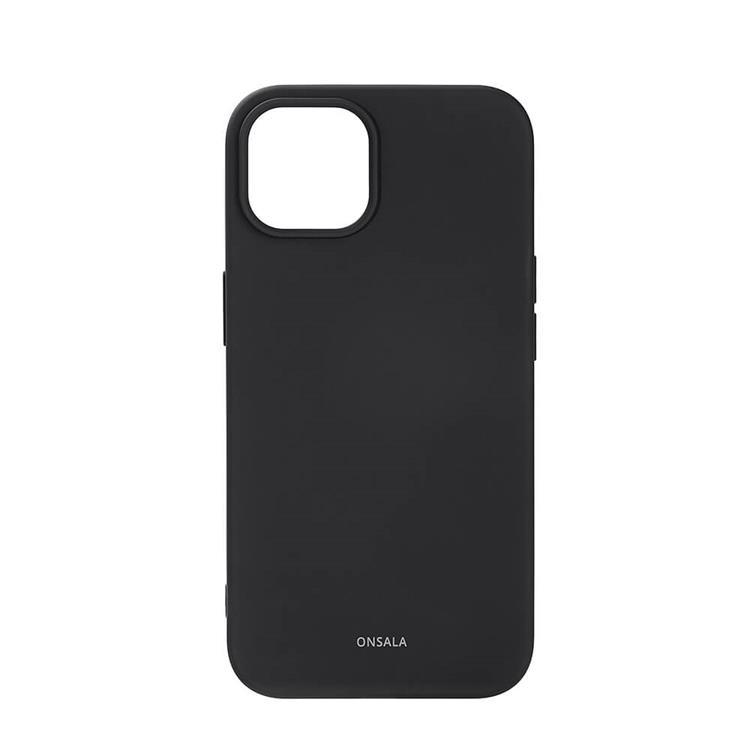 ONSALA iPhone 14 Plus Skal Silikon Chalk - Svart | 2353 | AlltMobil