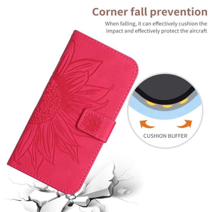 OEM - Samsung Galaxy S26 Plånboksfodral Solrostryck Handrem Konstläder - Rosa
