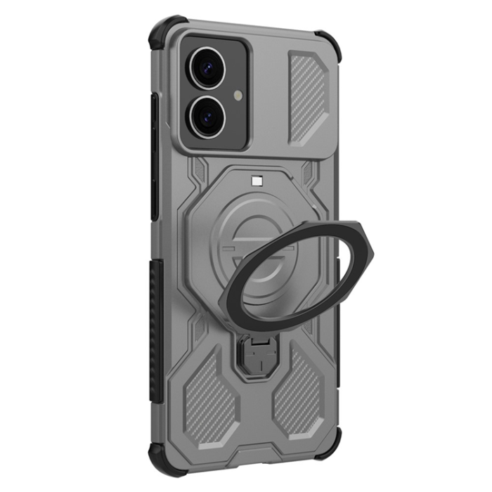 A-One Brand - Galaxy S26 Edge Mobilskal Rotating Metal Kickstand - Grå