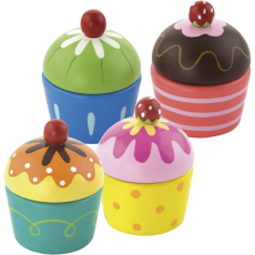 A-One Brand - VIGA cupcakes i tr&auml;, 4 delar
