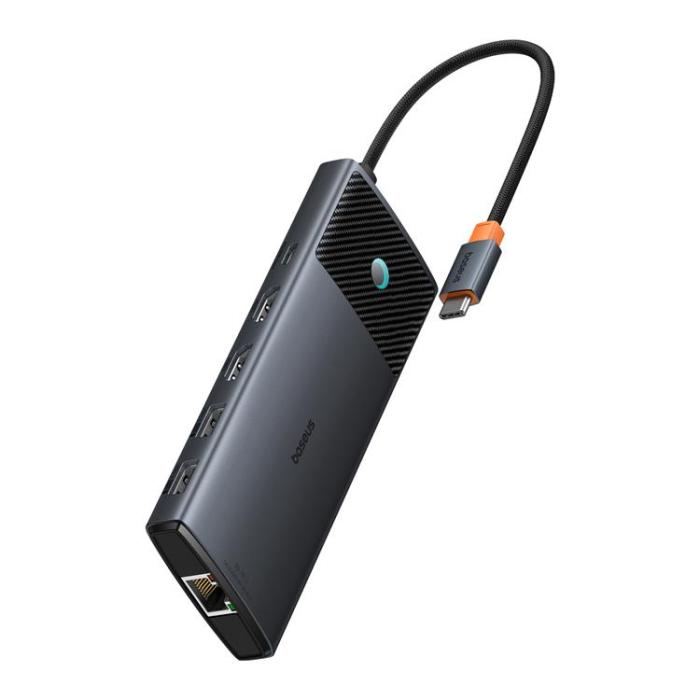 BASEUS - Baseus HUB 10in1 Metal Gleam Series - Svart