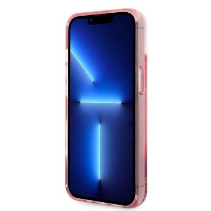 KARL LAGERFELD - Karl Lagerfeld iPhone 14 Plus Skal Liquid Glitter Head - Rosa