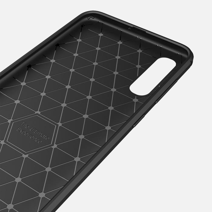 OEM - Carbon Brushed Mobilskal till Samsung Galaxy A70 - Svart
