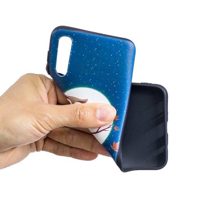 OEM - Flexicase Skal till Samsung Galaxy A50 - Uggla & Måne