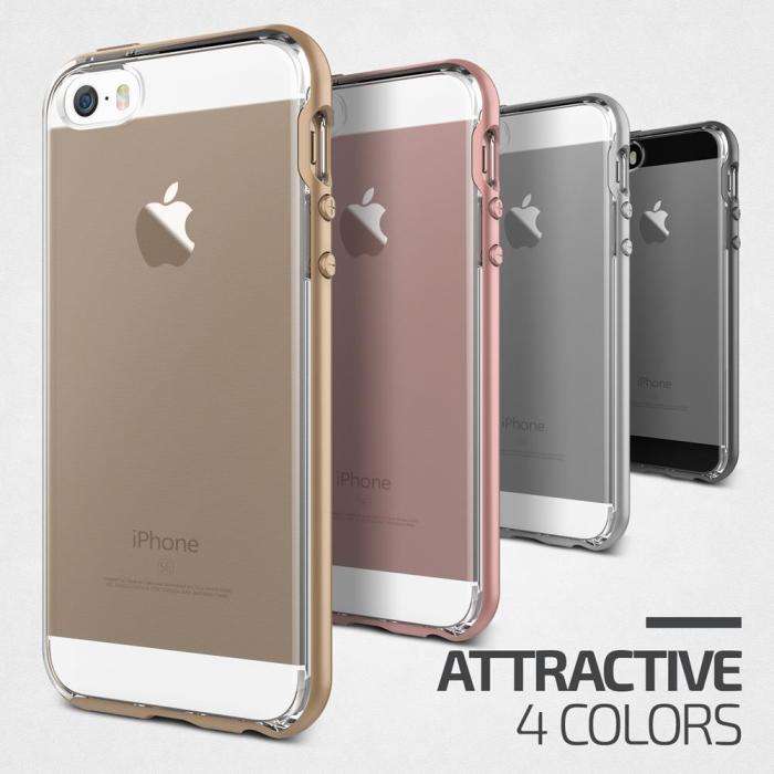 UTGATT5 - Verus Crystal Bumper Skal till Apple iPhone 5/5S/SE - Svart