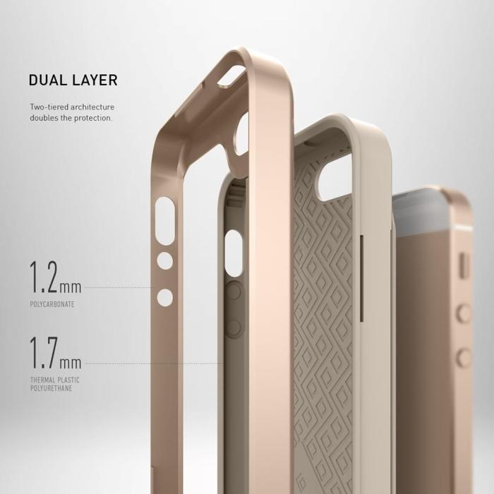 UTGATT5 - Caseology Envoy Äkta Läder Series Skal till Apple iPhone 5/5S/SE - Brun