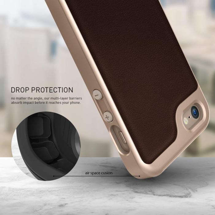 UTGATT5 - Caseology Envoy Äkta Läder Series Skal till Apple iPhone 5/5S/SE - Brun