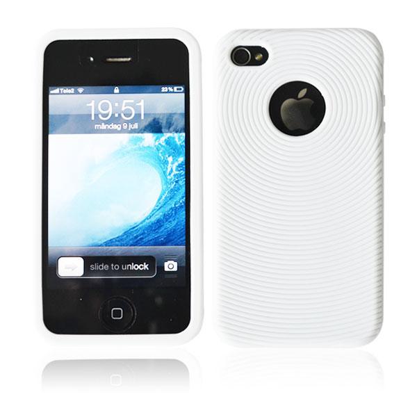 Silikon Cirkel Skal till iPhone 4 (Vit) | 2353 | AlltMobil