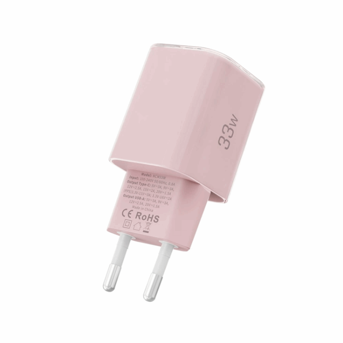 Tech-Protect - Tech-Protect Snabbladdare 33W NCM 2-Port QC3.0 - Rosa