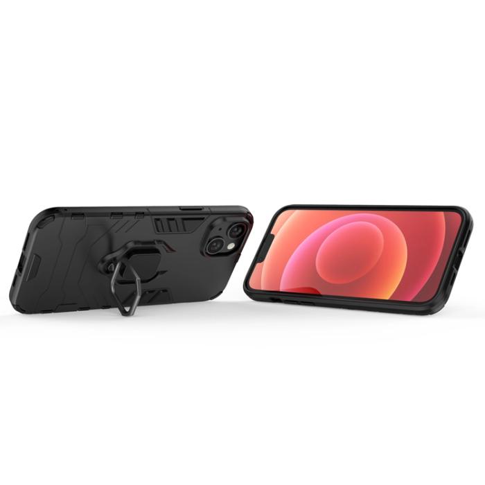 OEM - iPhone 14 Plus Mobilskal Ring Armor - Svart