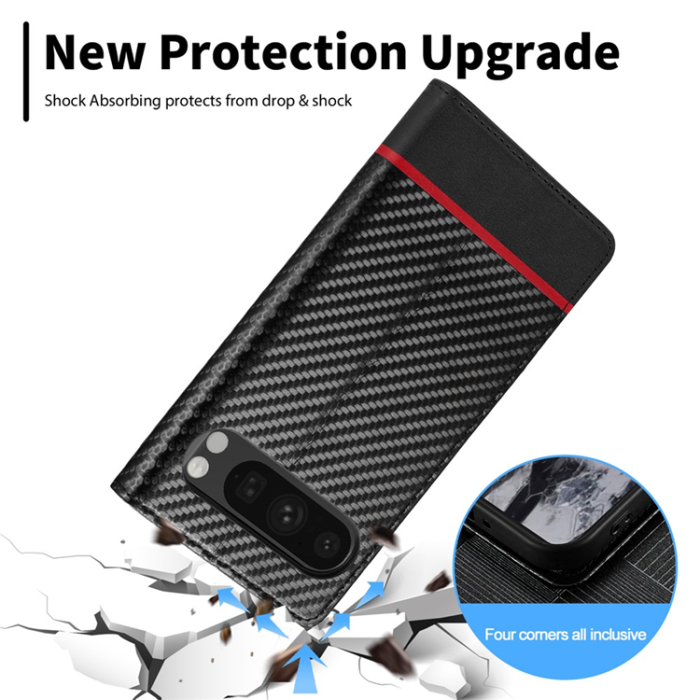 LC.imeeke - Lc.imeeke Google Pixel 10 Pro XL Plånboksfodral Carbon Fiber