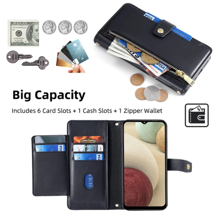 A-One Brand - Galaxy A12 Plånboksfodral Konstläder