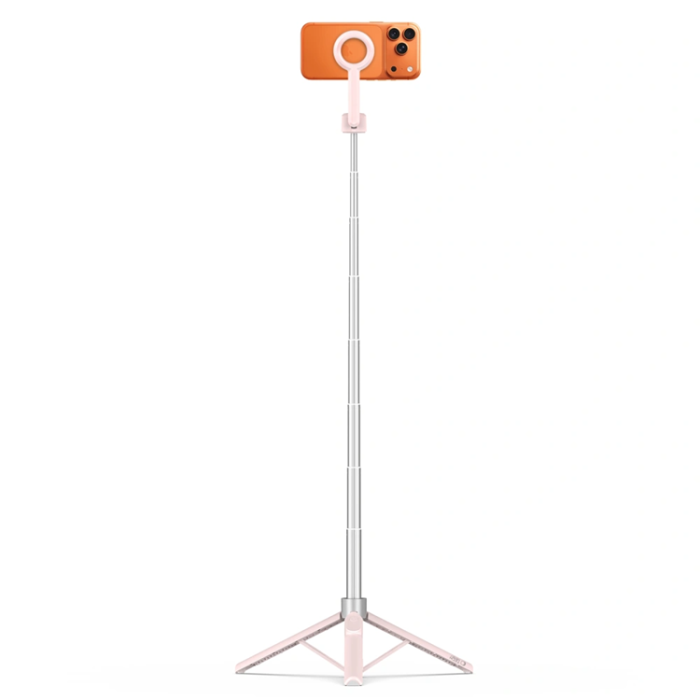 Tech-Protect - Tech-Protect Trådlös Magsafe Selfiestick Tripod L10S - Rosa/Grå